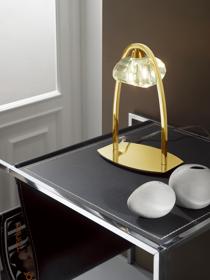 Alfa French Gold Crystal Table Lamps Mantra Armed Table Lamps